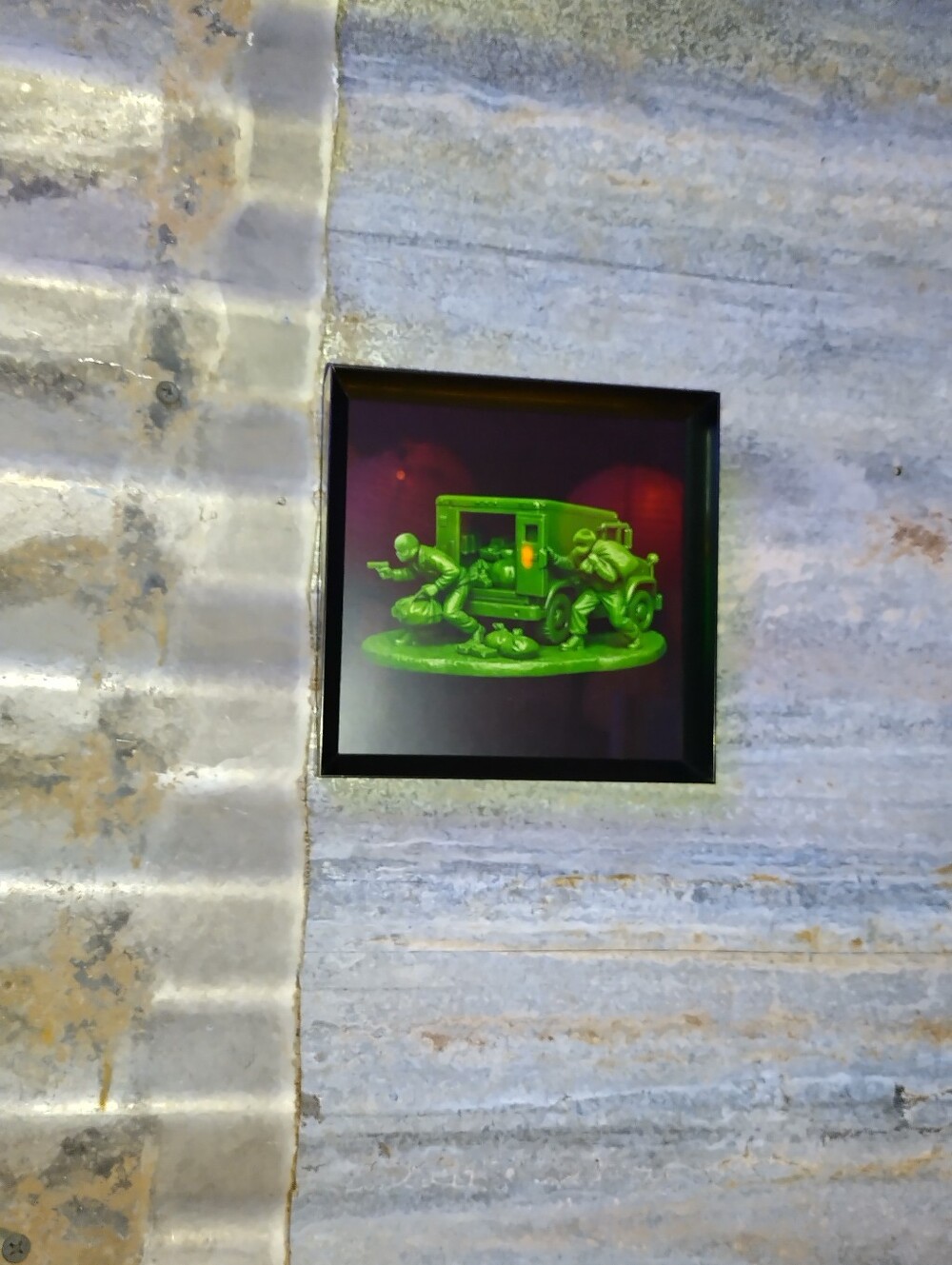 Burglars Plastic Army Men Armored Truck Heist Framed Art Print By Neon Nicho